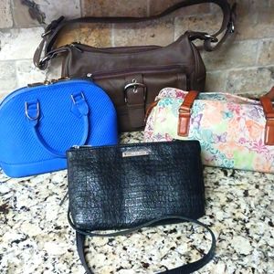 BUNDLE of (4) handbags